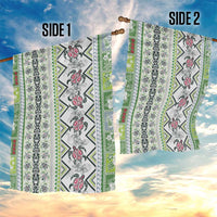 Hawaii Makahiki Turtle Garden Flag Green Tapa Pattern LT05 - Polynesian Pride