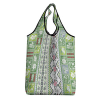 Hawaii Makahiki Turtle Grocery Bag Green Tapa Pattern LT05 - Polynesian Pride
