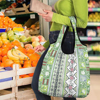 Hawaii Makahiki Turtle Grocery Bag Green Tapa Pattern LT05 - Polynesian Pride