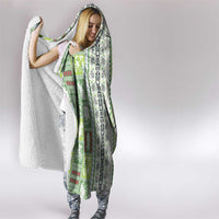 Hawaii Makahiki Turtle Hooded Blanket Green Tapa Pattern LT05 - Polynesian Pride