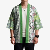 Hawaii Makahiki Turtle Kimono Green Tapa Pattern LT05 - Polynesian Pride