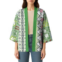 Hawaii Makahiki Turtle Kimono Green Tapa Pattern LT05 - Polynesian Pride