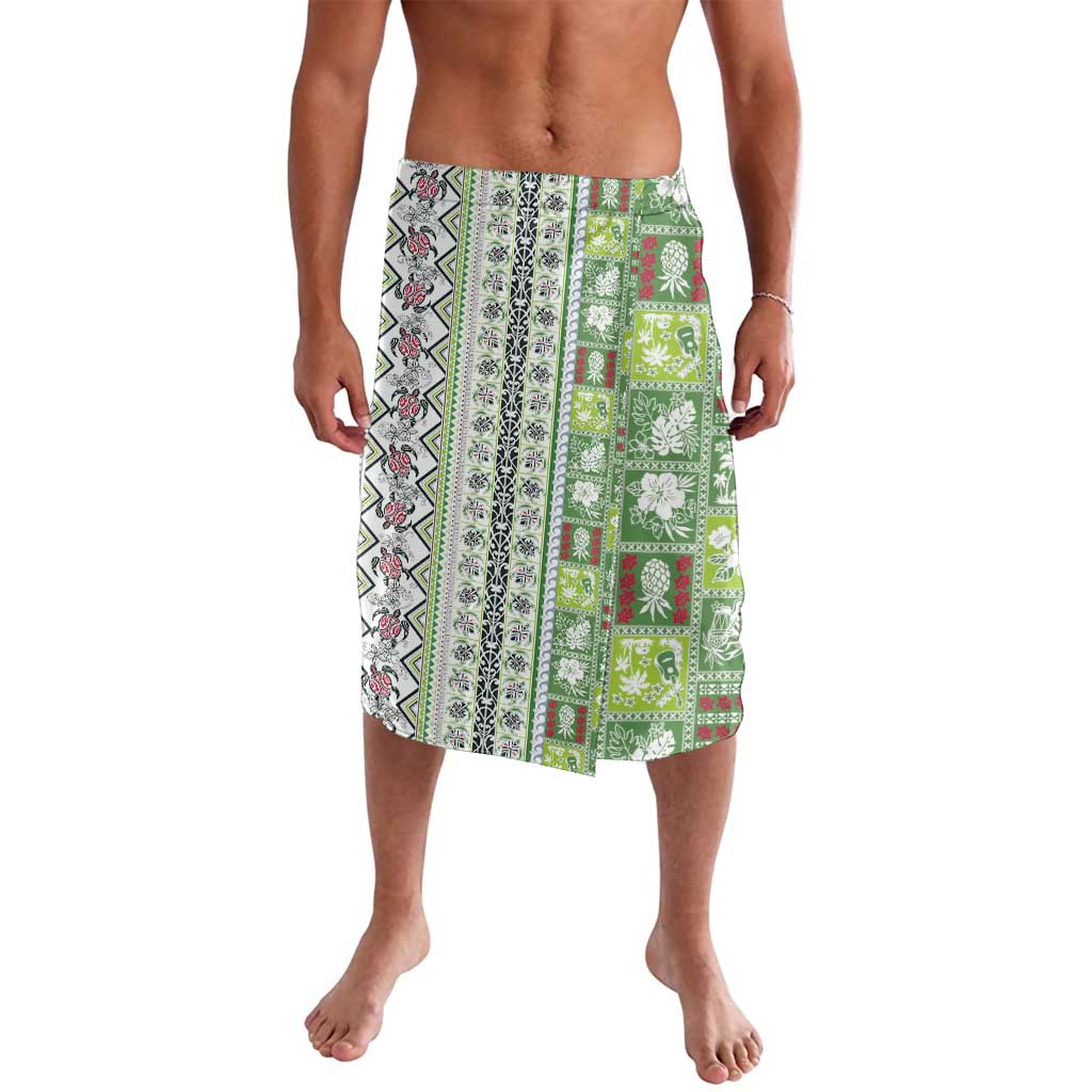Hawaii Makahiki Turtle Lavalava Green Tapa Pattern LT05 Green - Polynesian Pride