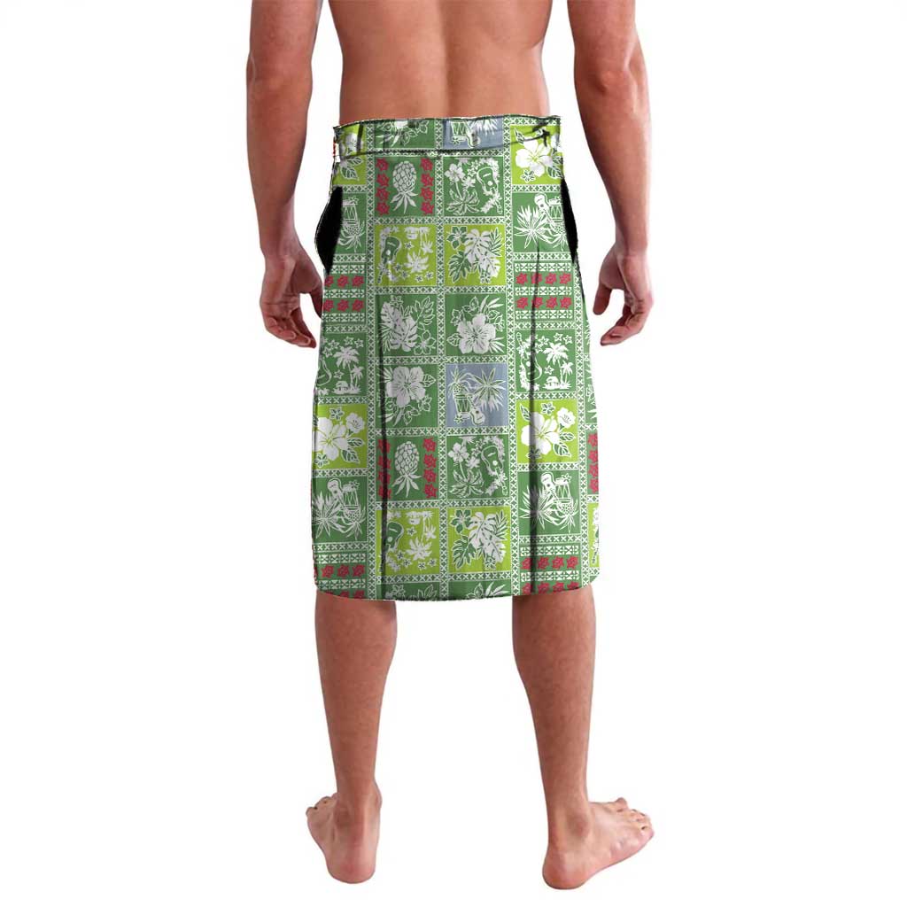 Hawaii Makahiki Turtle Lavalava Green Tapa Pattern LT05 - Polynesian Pride
