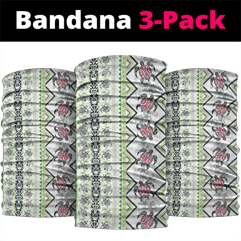Hawaii Makahiki Turtle Neck Gaiter Green Tapa Pattern LT05 package One Size: 25*50cm Green - Polynesian Pride