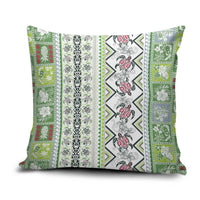 Hawaii Makahiki Turtle Pillow Cover Green Tapa Pattern LT05 Green - Polynesian Pride