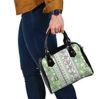 Hawaii Makahiki Turtle Shoulder Handbag Green Tapa Pattern LT05 - Polynesian Pride