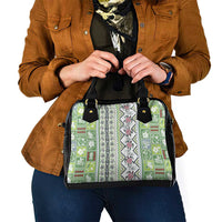 Hawaii Makahiki Turtle Shoulder Handbag Green Tapa Pattern LT05 - Polynesian Pride