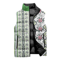 Hawaii Makahiki Turtle Sleeveless Puffer Jacket Green Tapa Pattern LT05 - Polynesian Pride