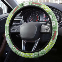 Hawaii Makahiki Turtle Steering Wheel Cover Green Tapa Pattern LT05 - Polynesian Pride