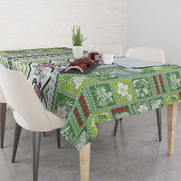 Hawaii Makahiki Turtle Tablecloth Green Tapa Pattern LT05 - Polynesian Pride