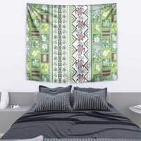 Hawaii Makahiki Turtle Tapestry Green Tapa Pattern LT05 - Polynesian Pride