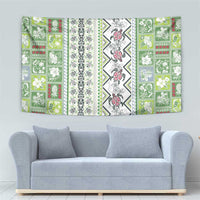 Hawaii Makahiki Turtle Tapestry Green Tapa Pattern LT05 - Polynesian Pride