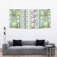 Hawaii Makahiki Turtle Tapestry Green Tapa Pattern LT05 - Polynesian Pride