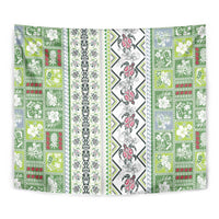 Hawaii Makahiki Turtle Tapestry Green Tapa Pattern LT05 - Polynesian Pride