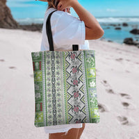 Hawaii Makahiki Turtle Tote Bag Green Tapa Pattern LT05 - Polynesian Pride