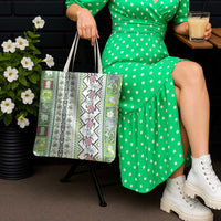 Hawaii Makahiki Turtle Tote Bag Green Tapa Pattern LT05 - Polynesian Pride