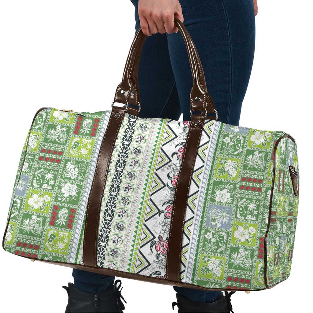 Hawaii Makahiki Turtle Travel Bag Green Tapa Pattern LT05 - Polynesian Pride