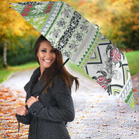 Hawaii Makahiki Turtle Umbrella Green Tapa Pattern LT05 - Polynesian Pride