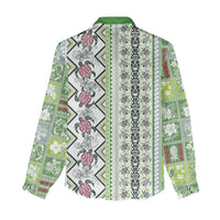 Hawaii Makahiki Turtle Women Casual Shirt Green Tapa Pattern LT05 - Polynesian Pride