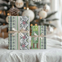 Hawaii Makahiki Turtle Wrapping Paper Green Tapa Pattern LT05 - Polynesian Pride