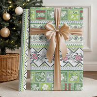 Hawaii Makahiki Turtle Wrapping Paper Green Tapa Pattern LT05 - Polynesian Pride