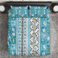 Hawaii Makahiki Turtle Bedding Set Blue Tapa Pattern LT05 Blue - Polynesian Pride