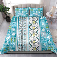 Hawaii Makahiki Turtle Bedding Set Blue Tapa Pattern LT05 - Polynesian Pride