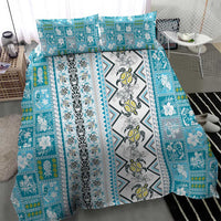 Hawaii Makahiki Turtle Bedding Set Blue Tapa Pattern LT05 - Polynesian Pride