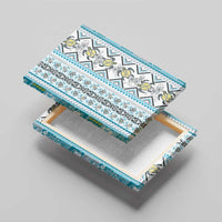 Hawaii Makahiki Turtle Canvas Wall Art Blue Tapa Pattern LT05 - Polynesian Pride
