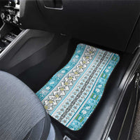 Hawaii Makahiki Turtle Car Mats Blue Tapa Pattern LT05 - Polynesian Pride