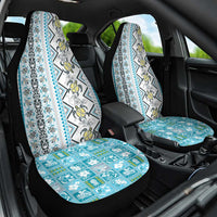 Hawaii Makahiki Turtle Car Seat Cover Blue Tapa Pattern LT05 One Size Blue - Polynesian Pride