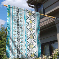 Hawaii Makahiki Turtle Garden Flag Blue Tapa Pattern LT05 - Polynesian Pride