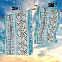 Hawaii Makahiki Turtle Garden Flag Blue Tapa Pattern LT05 - Polynesian Pride