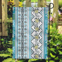 Hawaii Makahiki Turtle Garden Flag Blue Tapa Pattern LT05 Garden Flag Blue - Polynesian Pride