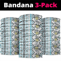 Hawaii Makahiki Turtle Neck Gaiter Blue Tapa Pattern LT05 package One Size: 25*50cm Blue - Polynesian Pride