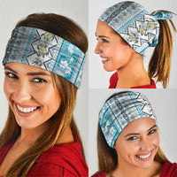 Hawaii Makahiki Turtle Neck Gaiter Blue Tapa Pattern LT05 - Polynesian Pride