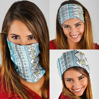 Hawaii Makahiki Turtle Neck Gaiter Blue Tapa Pattern LT05 - Polynesian Pride