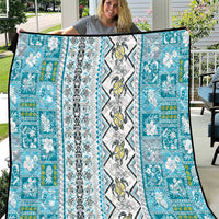 Hawaii Makahiki Turtle Quilt Blue Tapa Pattern LT05 Blue - Polynesian Pride