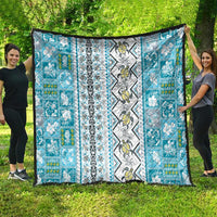 Hawaii Makahiki Turtle Quilt Blue Tapa Pattern LT05 - Polynesian Pride