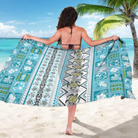 Hawaii Makahiki Turtle Sarong Blue Tapa Pattern LT05 - Polynesian Pride
