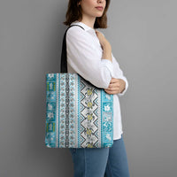 Hawaii Makahiki Turtle Tote Bag Blue Tapa Pattern LT05 - Polynesian Pride
