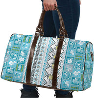 Hawaii Makahiki Turtle Travel Bag Blue Tapa Pattern LT05 - Polynesian Pride
