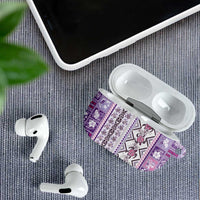 Hawaii Makahiki Turtle AirPods Case Violet Tapa Pattern LT05 - Polynesian Pride