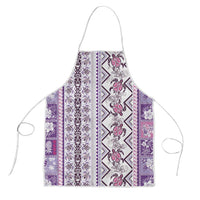 Hawaii Makahiki Turtle Apron Violet Tapa Pattern LT05 Violet - Polynesian Pride