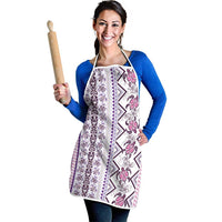 Hawaii Makahiki Turtle Apron Violet Tapa Pattern LT05 - Polynesian Pride