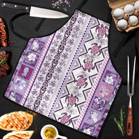 Hawaii Makahiki Turtle Apron Violet Tapa Pattern LT05 Violet - Polynesian Pride