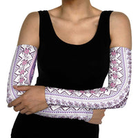 Hawaii Makahiki Turtle Arm Sleeves Violet Tapa Pattern LT05 - Polynesian Pride