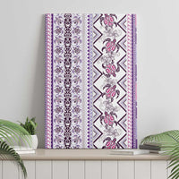 Hawaii Makahiki Turtle Canvas Wall Art Violet Tapa Pattern LT05 - Polynesian Pride