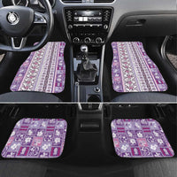 Hawaii Makahiki Turtle Car Mats Violet Tapa Pattern LT05 Set 4pcs Violet - Polynesian Pride